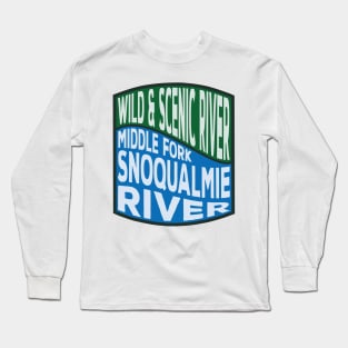 Middle Fork Snoqualmie River Wild and Scenic River Wave Long Sleeve T-Shirt